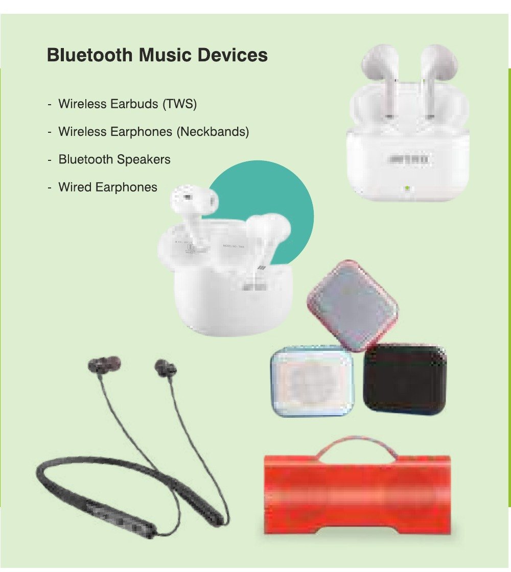 Wireless earbuds, neckbands and speakers